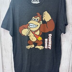 Nintendo Donkey Kong Charcoal Tee size Large
